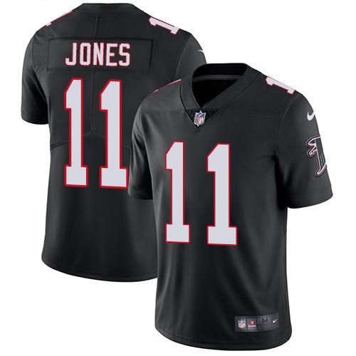 Nike Falcons #11 Julio Jones Black Alternate Youth Stitched NFL Vapor Untouchable Limited Jersey - Click Image to Close